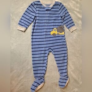 Carters Bulldozer Pajamas for Boys 18 Months Multicolor Full Zipper